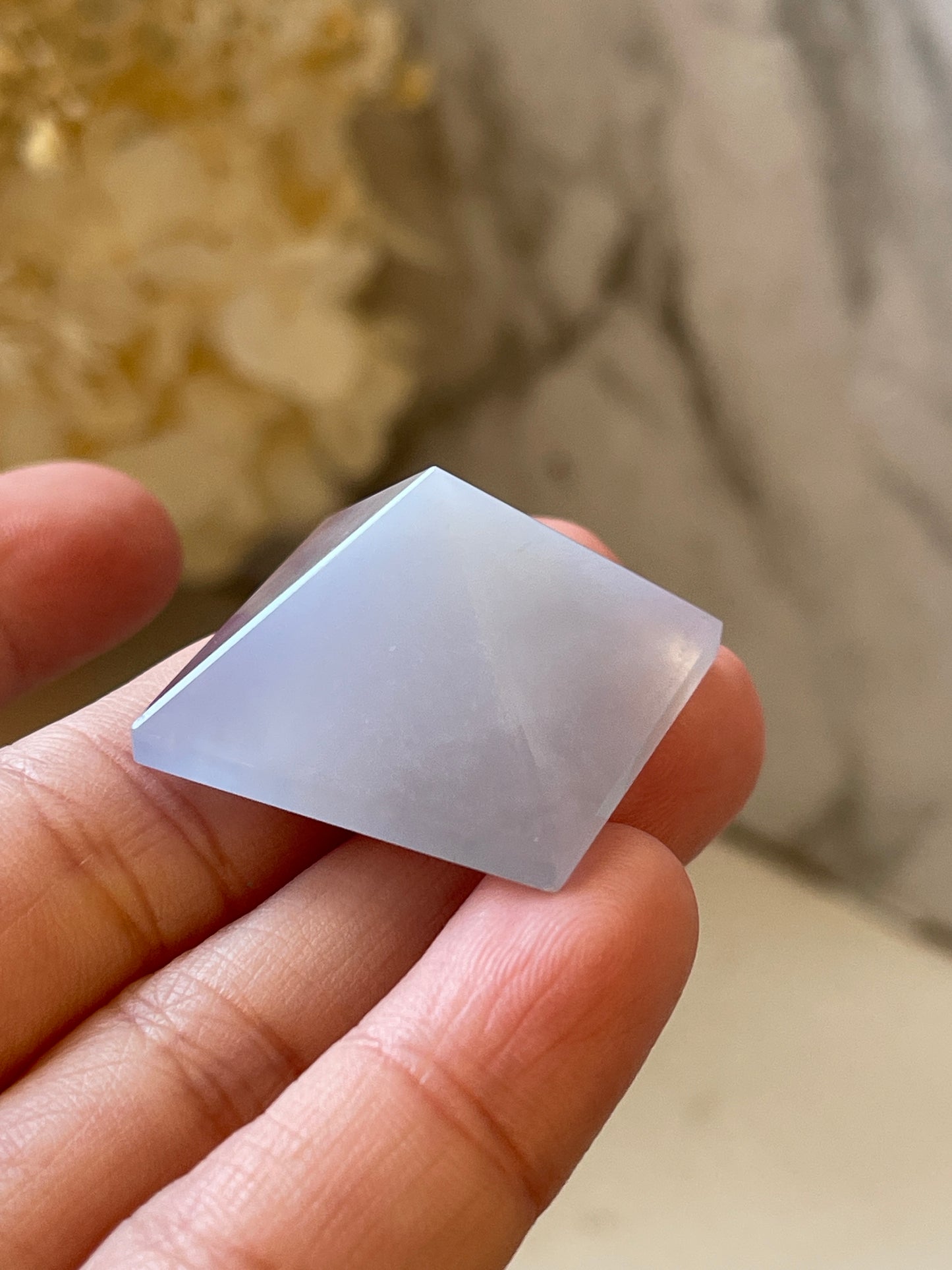 Angelite Crystal Pyramid