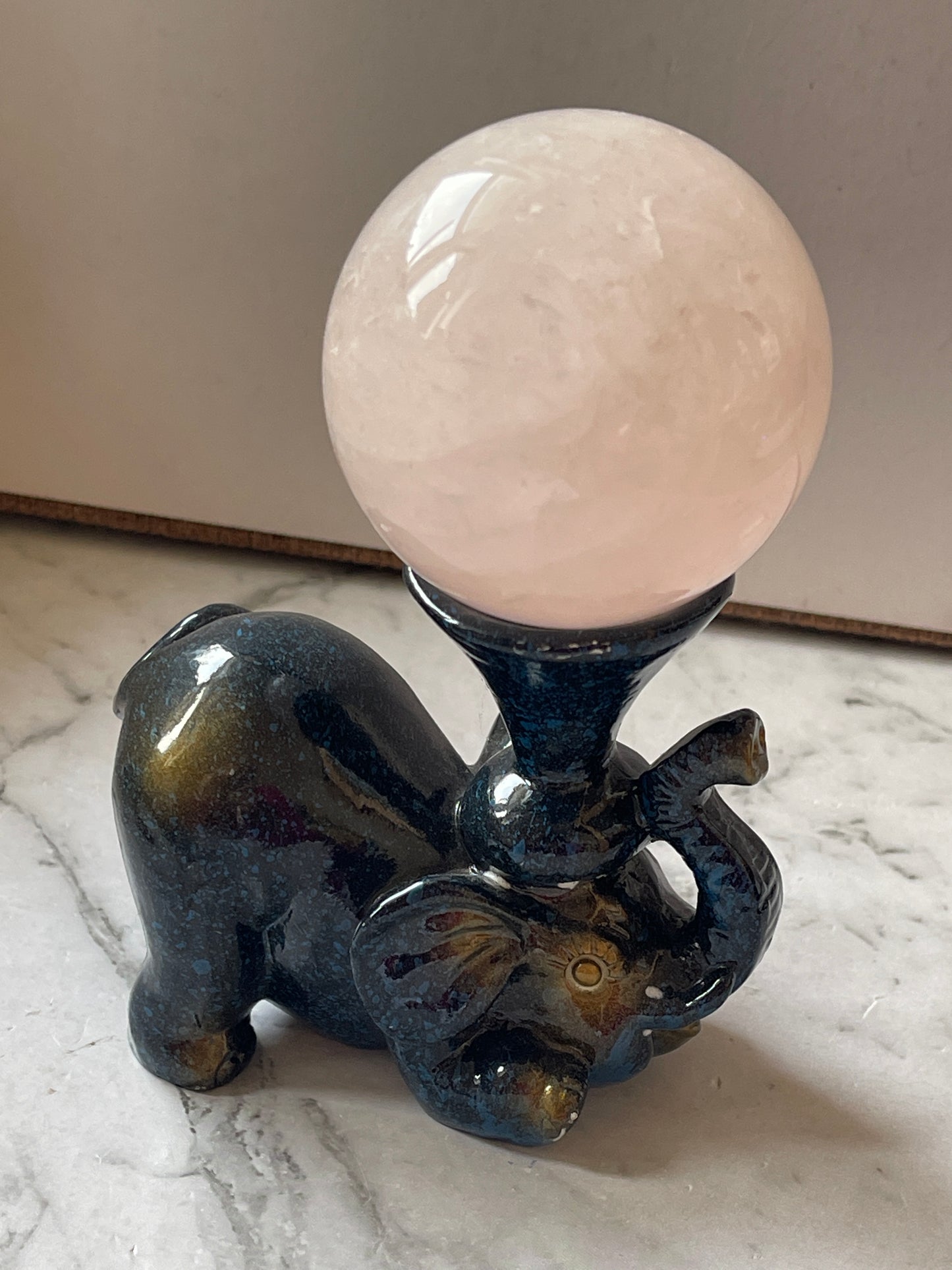 Sphere Holder Angel-Elephant Navy Blue