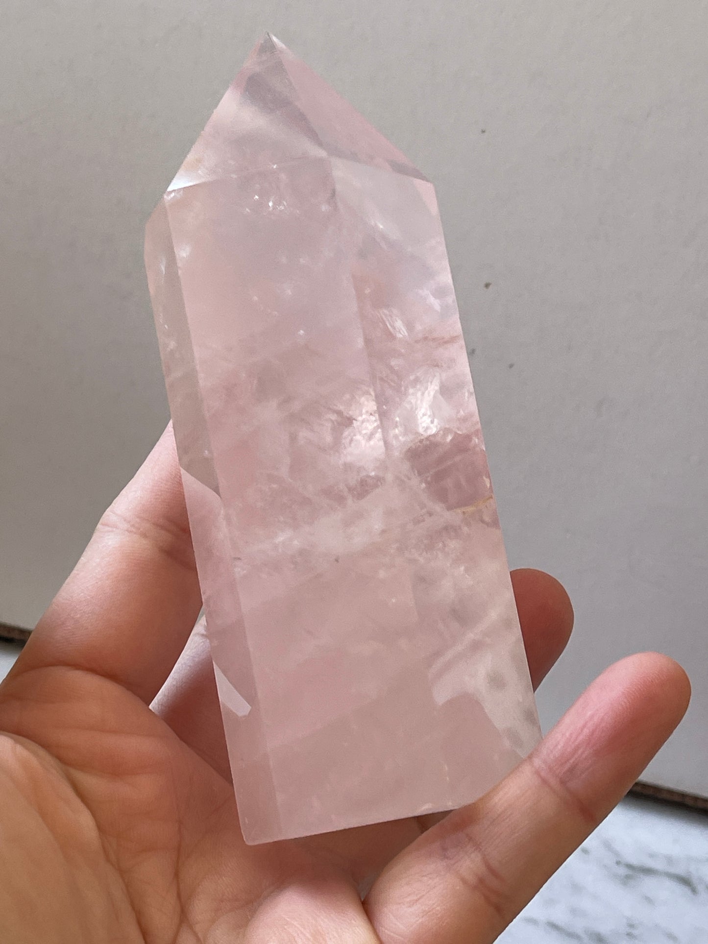 Rose Quartz Crystal Tower