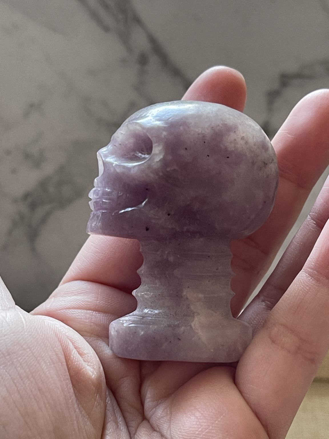 Crystal Carving-Rose Quartz or Amethyst Skull Carving