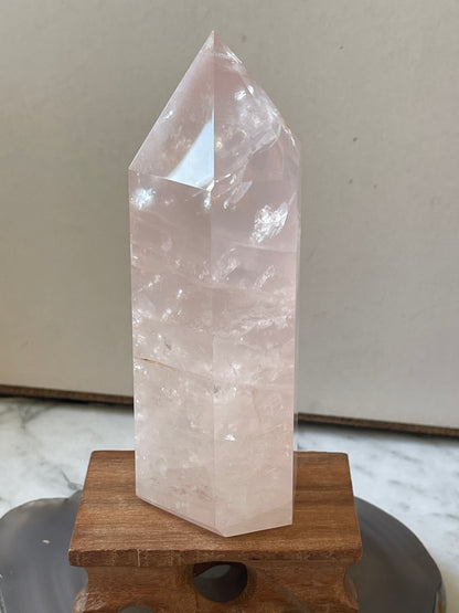 Rose Quartz Crystal Tower