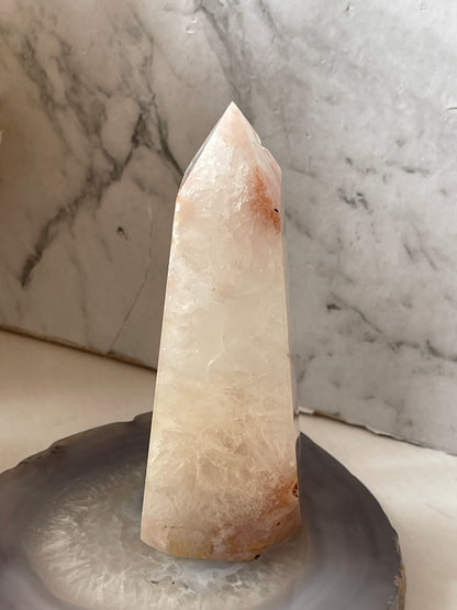 Flower Agate Crystal Tower