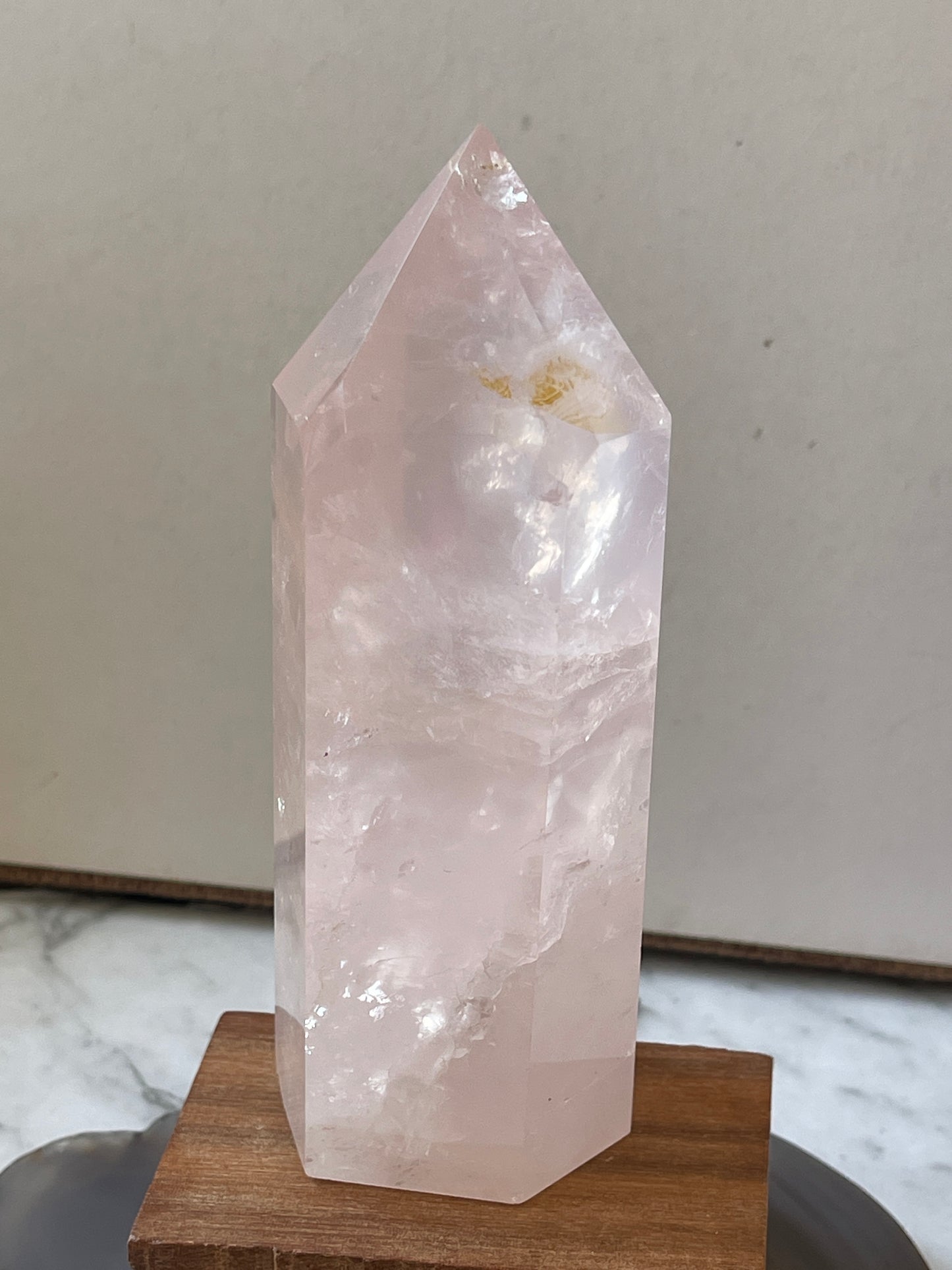 Rose Quartz Crystal Tower