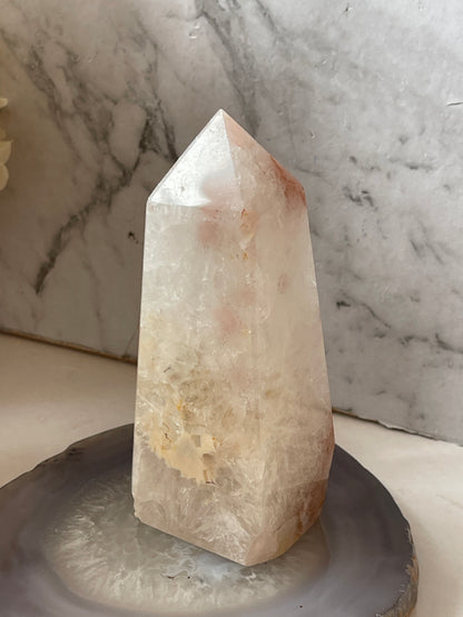 Flower Agate Crystal Tower