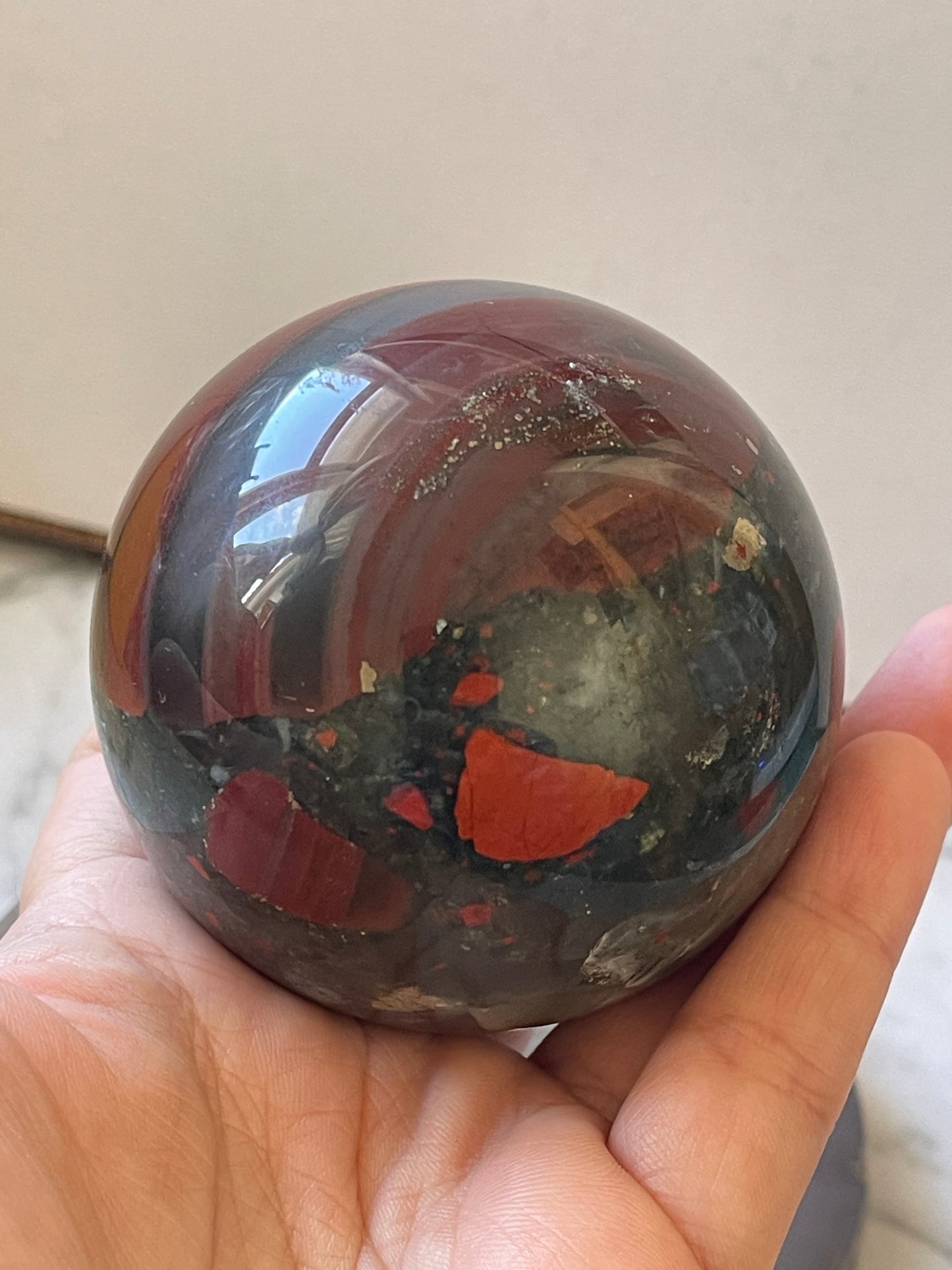 African Bloodstone Crystal Sphere