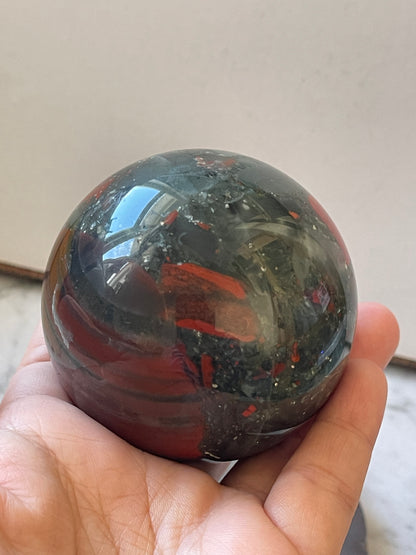 African Bloodstone Crystal Sphere