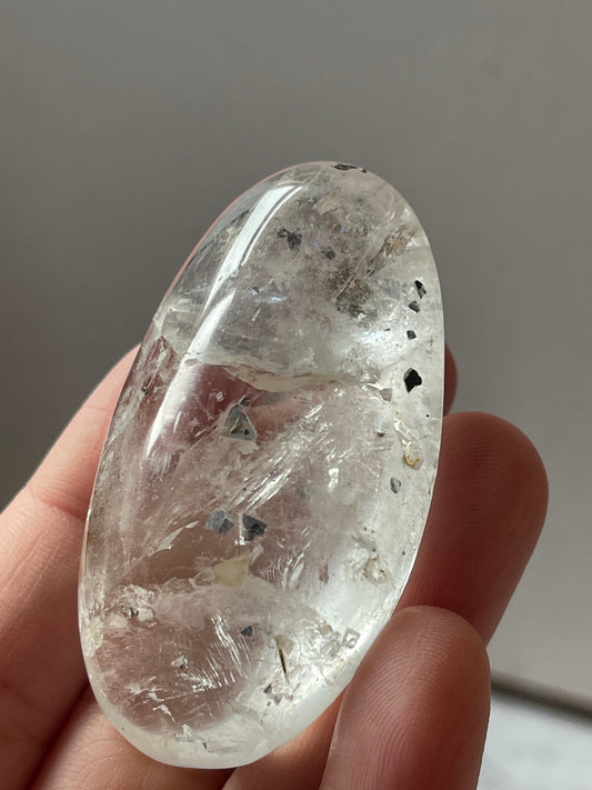 Clear Quartz Palm Stone