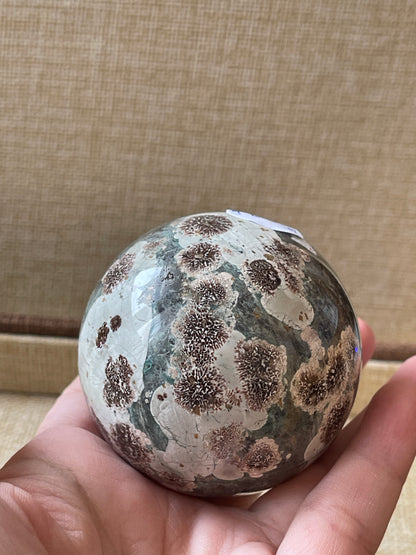 Rhyolite/Green Flower Jasper Crystal Sphere