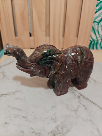 Ocean Jasper Crystal Carving Elephant