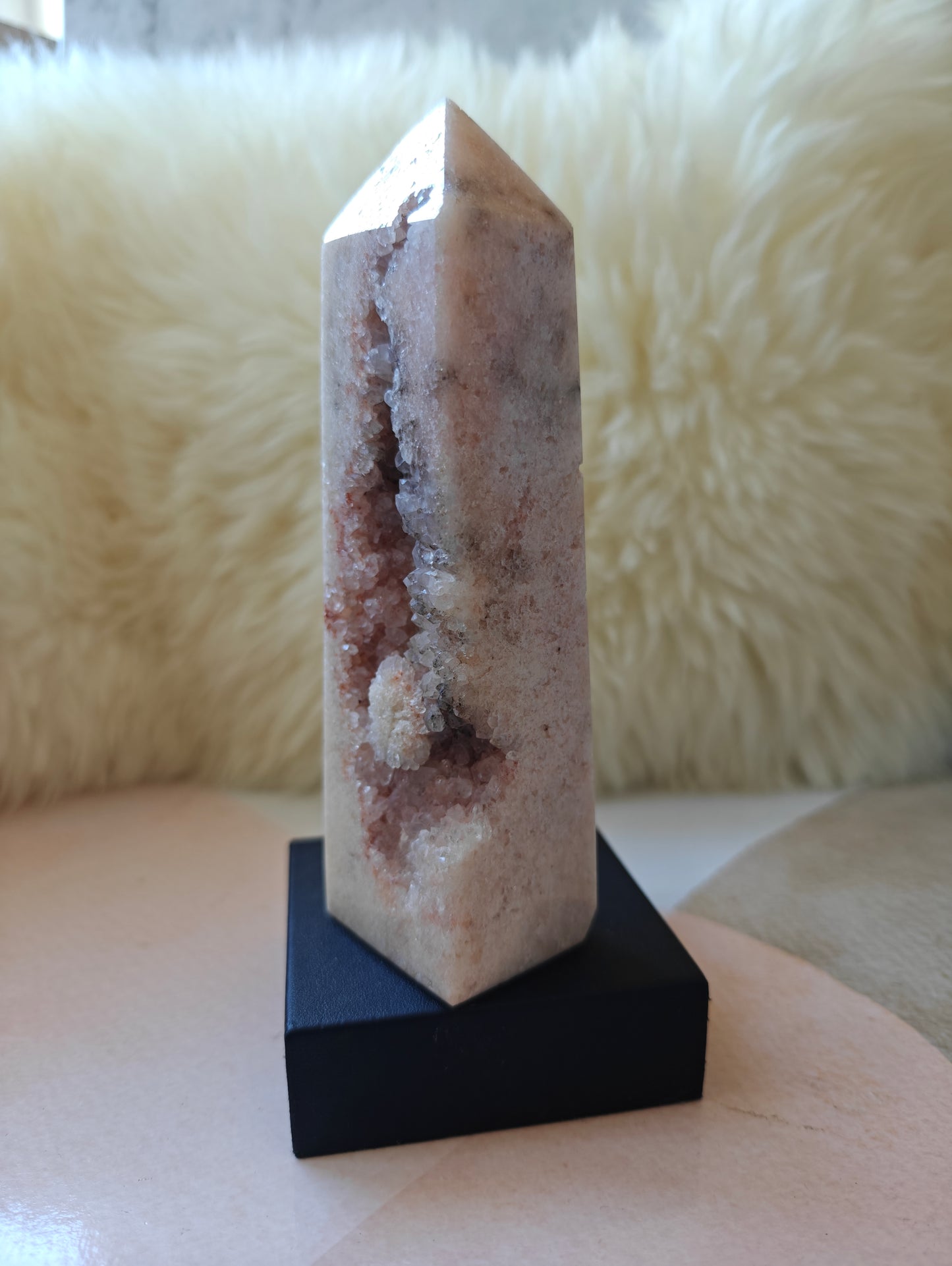 Pink Amethyst Druzy Tower