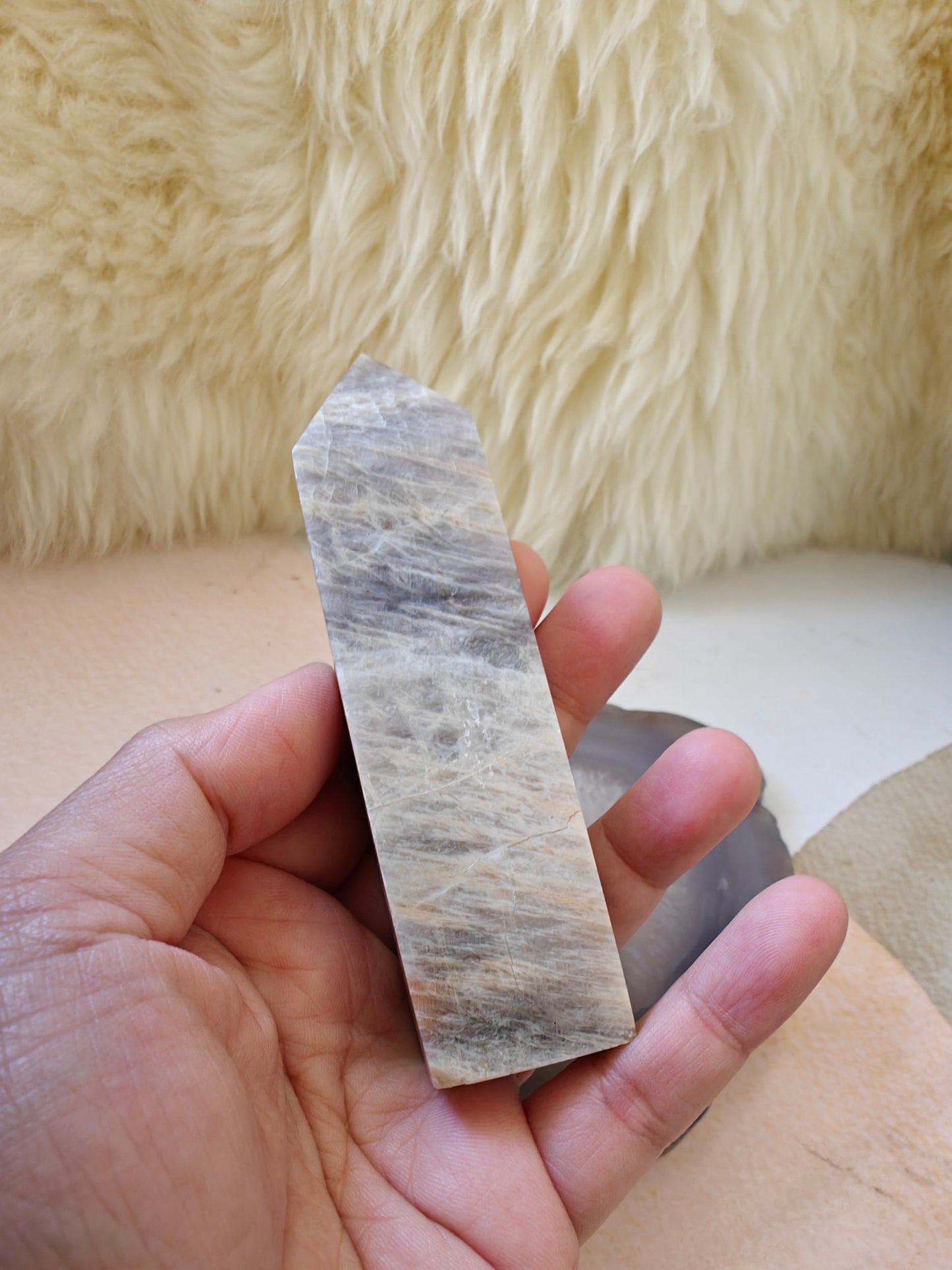 Moonstone Crystal Point