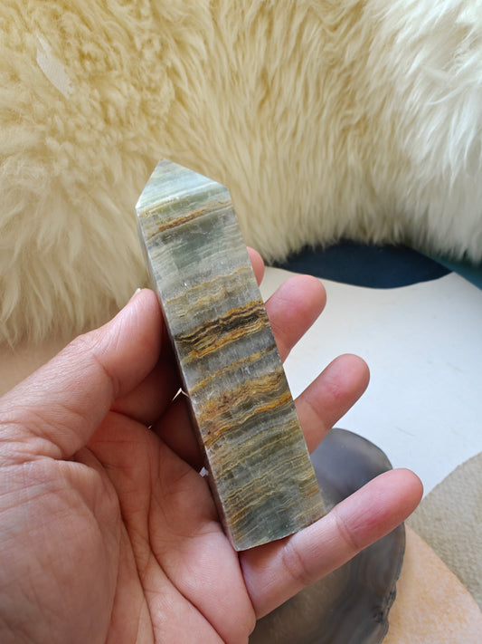 Blue Banded Calcite Point