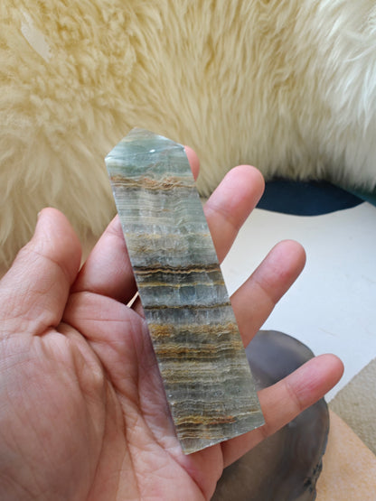 Blue Banded Calcite Point