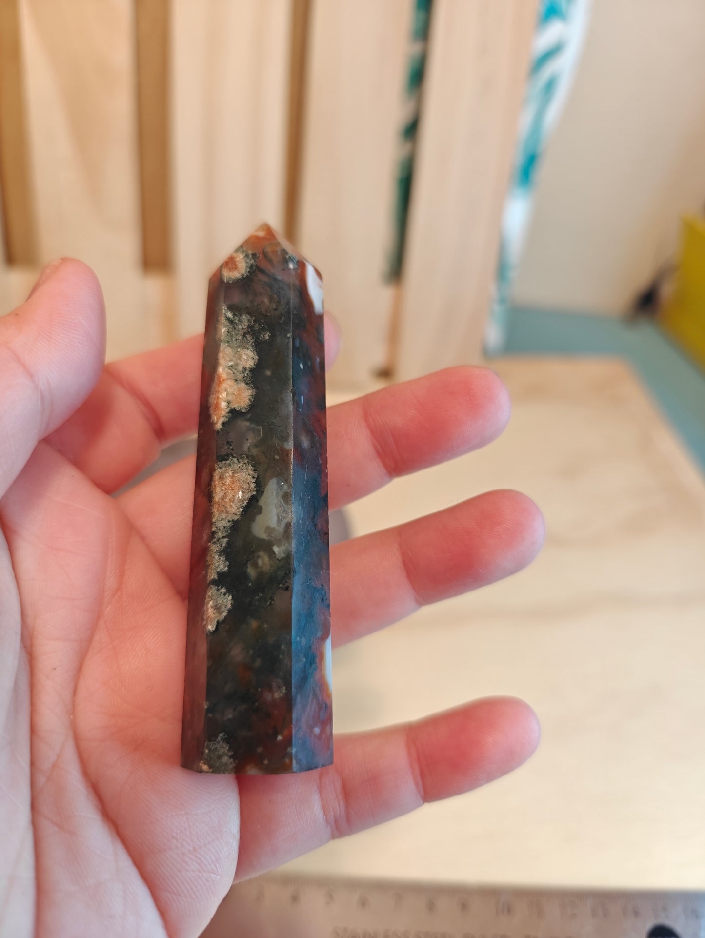 Red Moss Agate Crystal Point