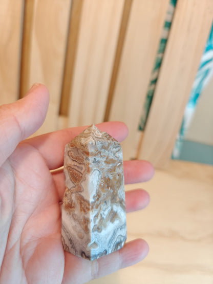 Lace Agate Crystal Point