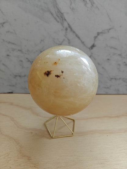 Yellow Calcite Crystal Sphere 1.230kg