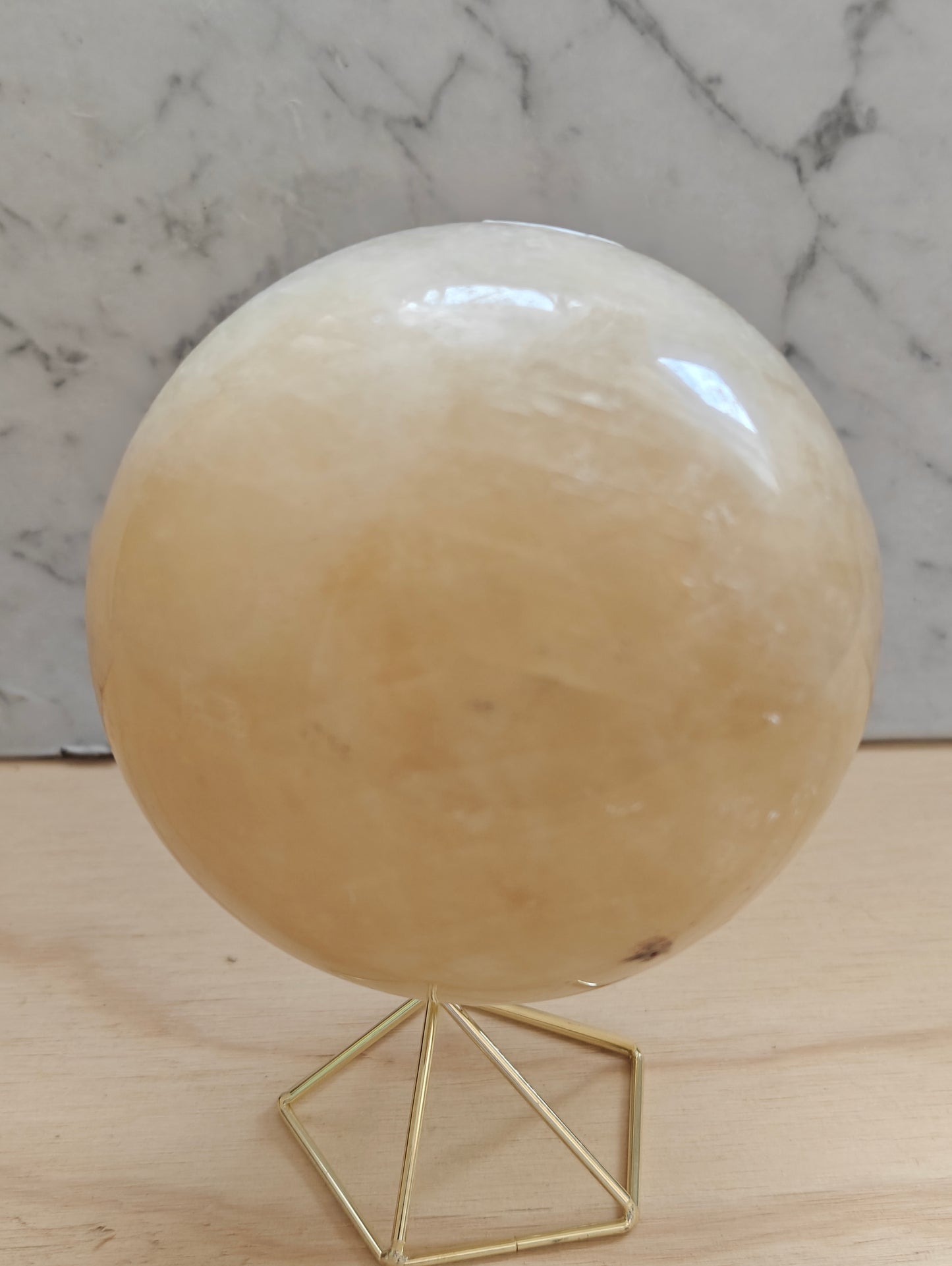 Yellow Calcite Crystal Sphere 1.230kg