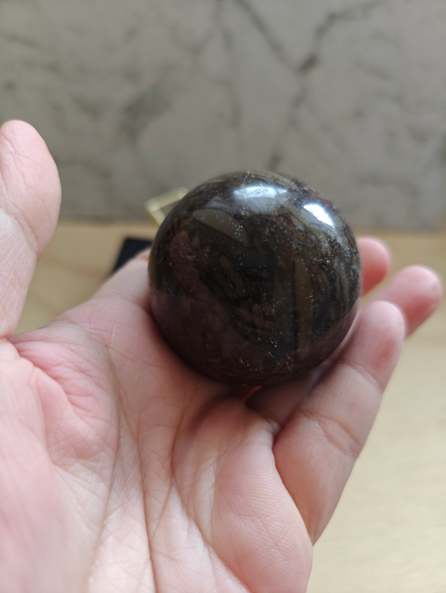 Bamboo Jasper Crystal Sphere