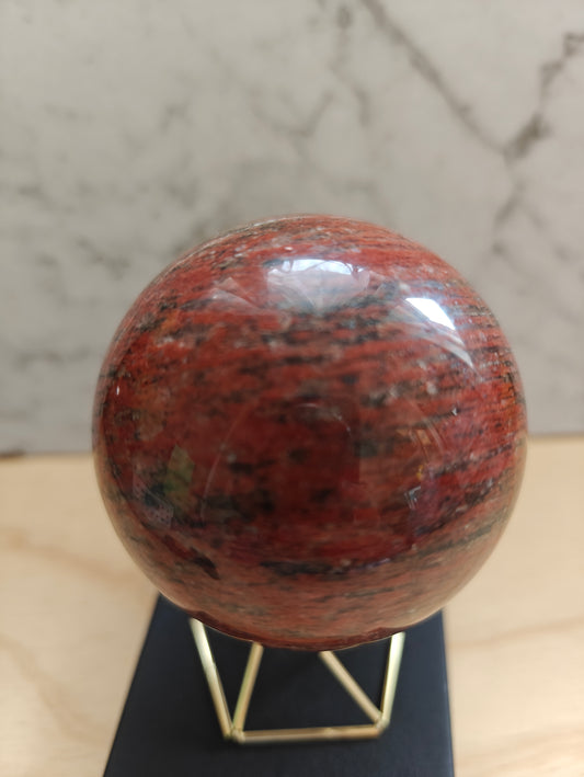 Red Zebra Jasper Crystal Sphere