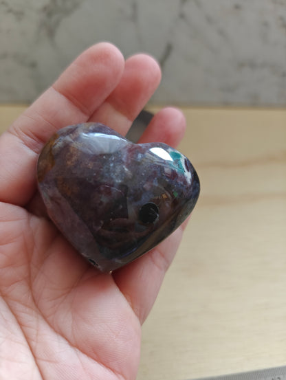 Ocean Jasper Crystal Heart