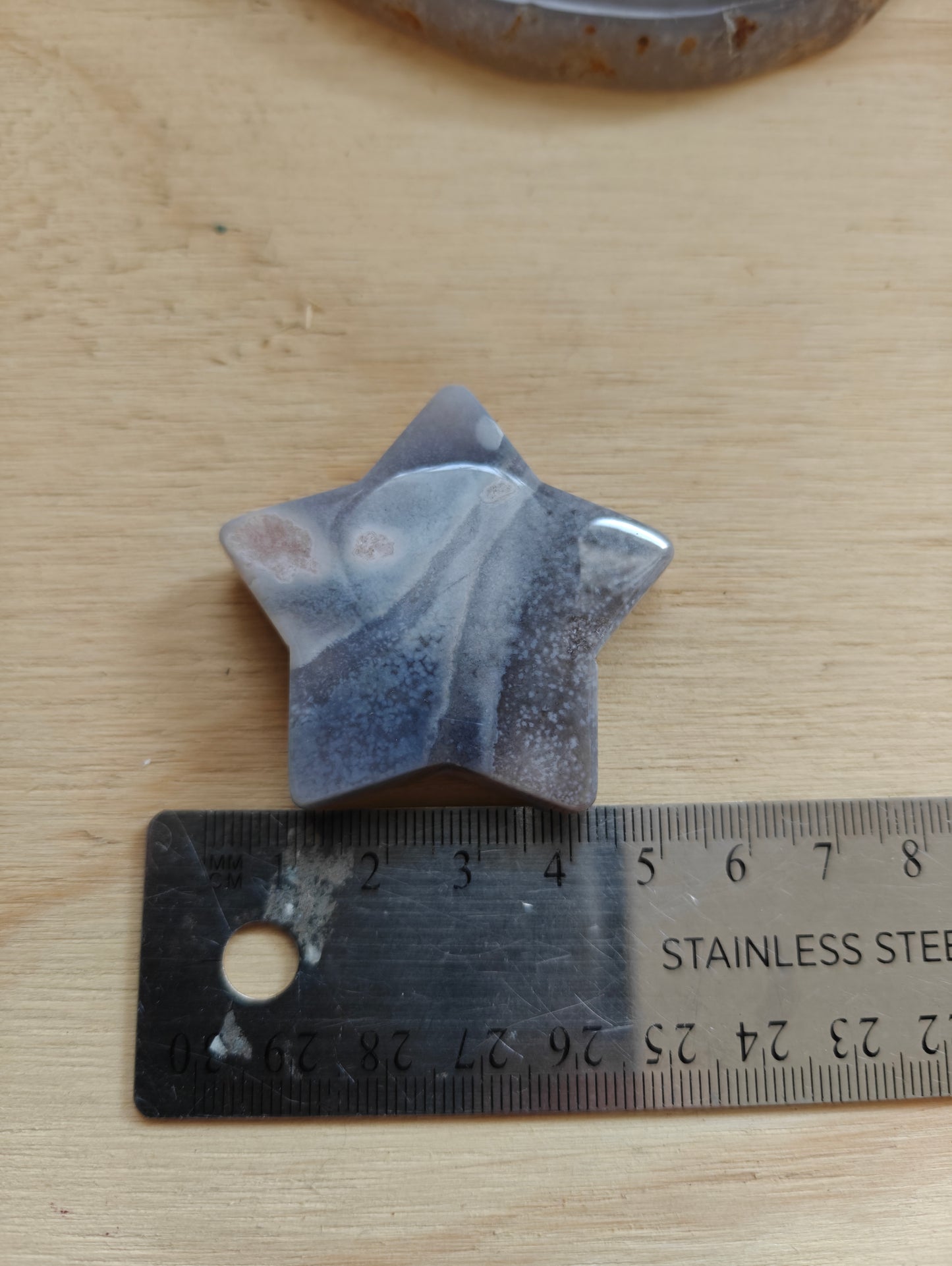 Flower Agate Star Crystal Carving