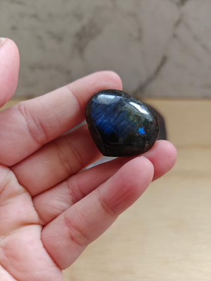 Labradorite Heart Crystal Carving