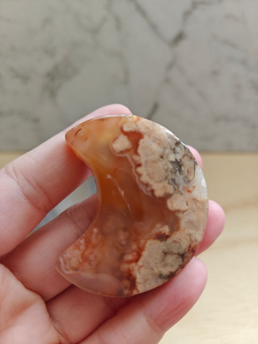 Carnelian Agate Crystal Carving