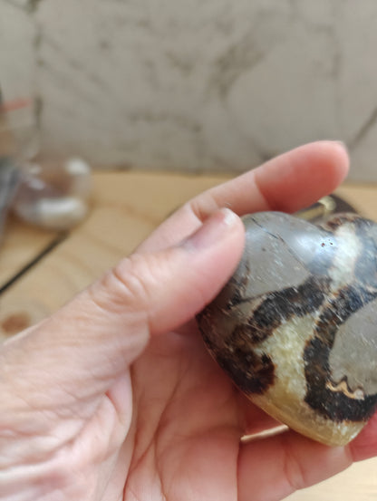 Septarian Heart Crystal Carving