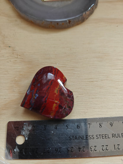 Red Jasper Heart Crystal Carving