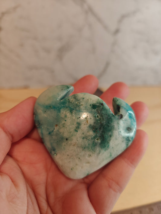 Phoenix Stone Crystal Carving Heart