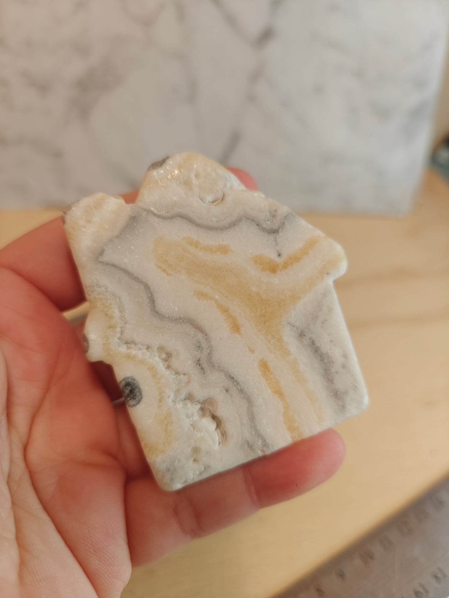 Yellow Calcite Crystal Carving