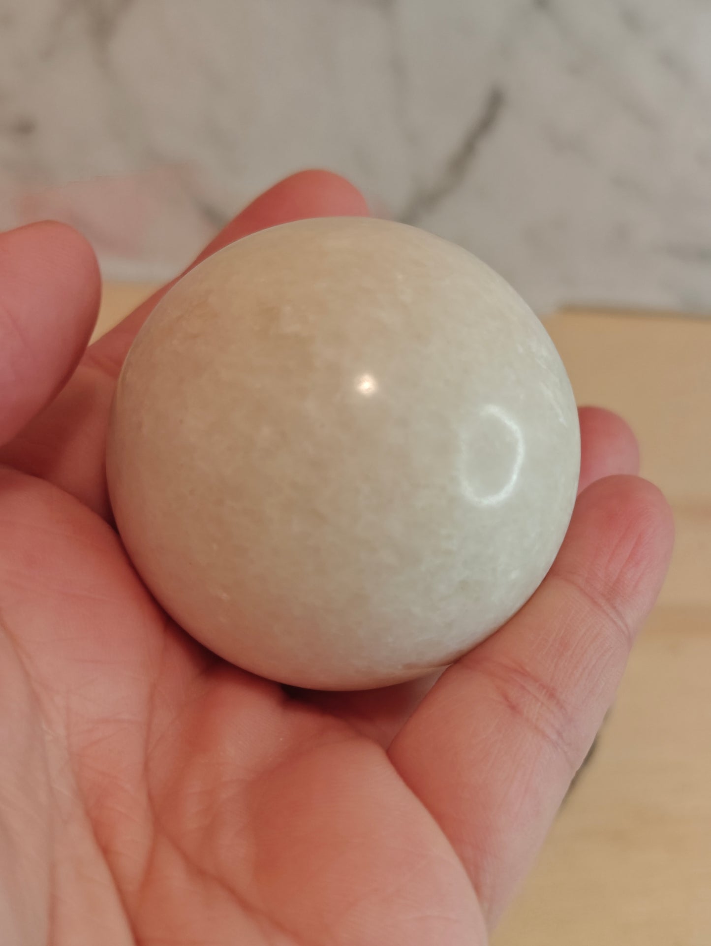 White Agate Crystal Sphere