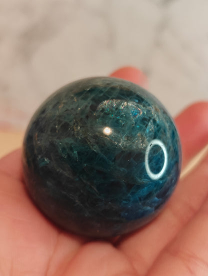 Blue Apatite Crystal Sphere