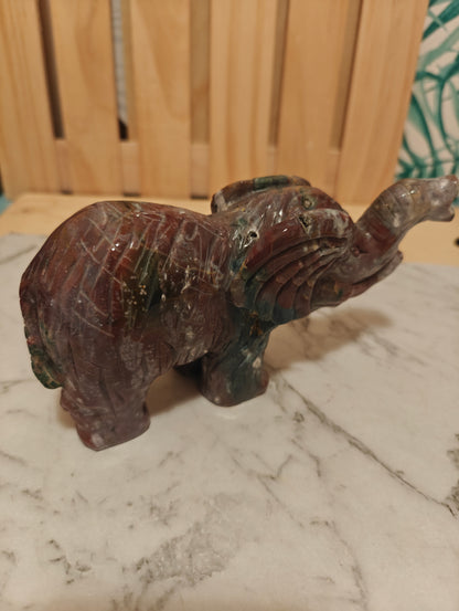 Ocean Jasper Crystal Carving Elephant