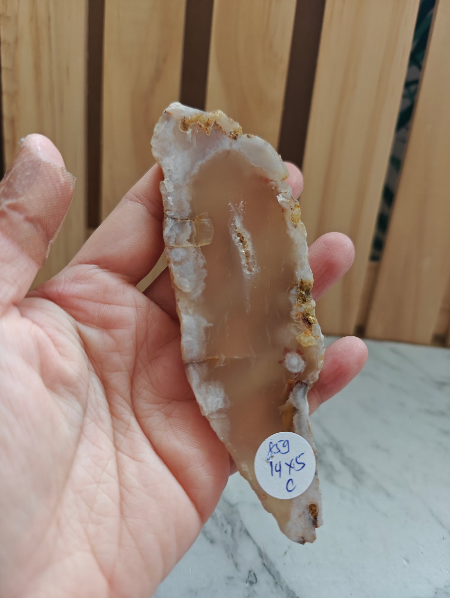 Flower Agate Crystal Slab