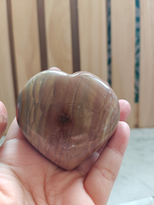 Polychrome Jasper Crystal Heart Carving