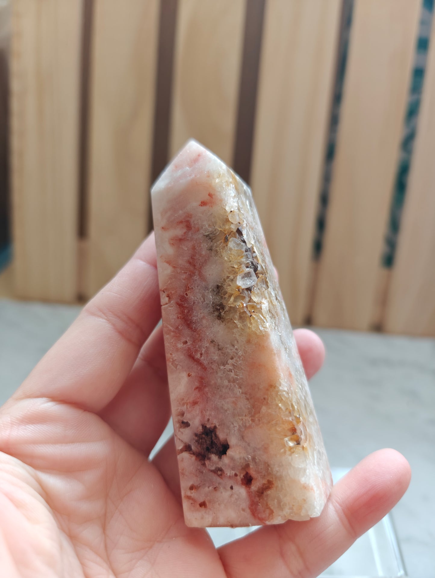 Pink Amethyst Druzy Crystal Tower