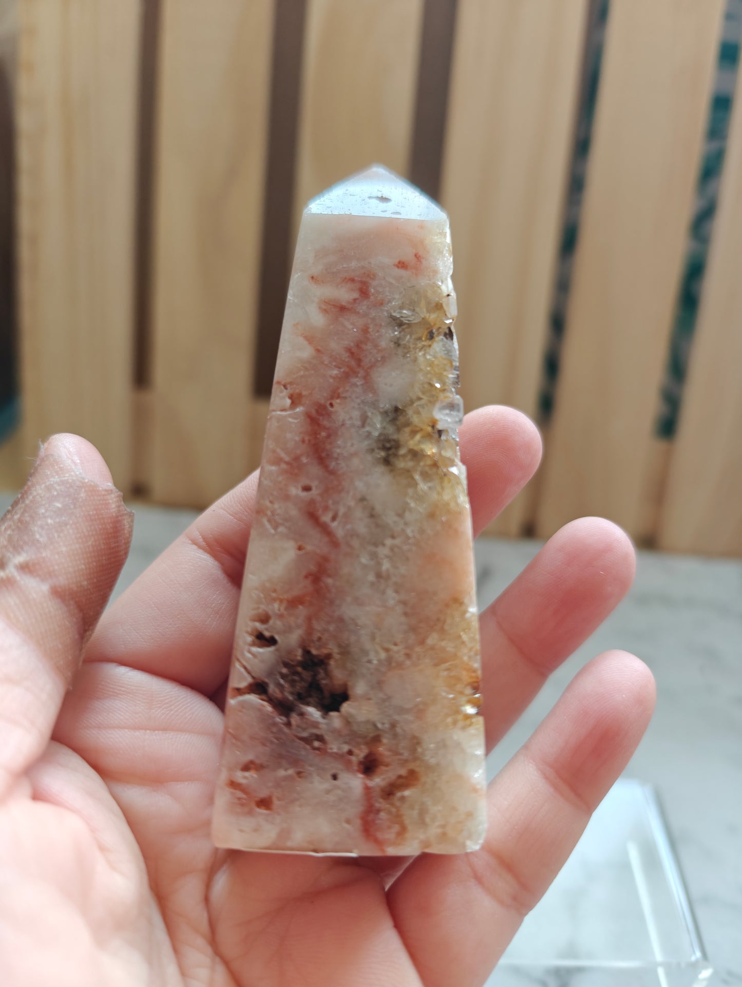 Pink Amethyst Druzy Crystal Tower