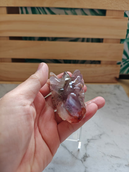 Flourite Crystal Dragon Head Carving