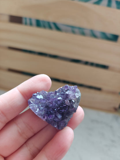 Amethyst Mini-Cluster Heart