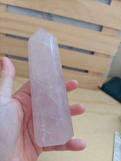 Rose Quartz Crystal Tower