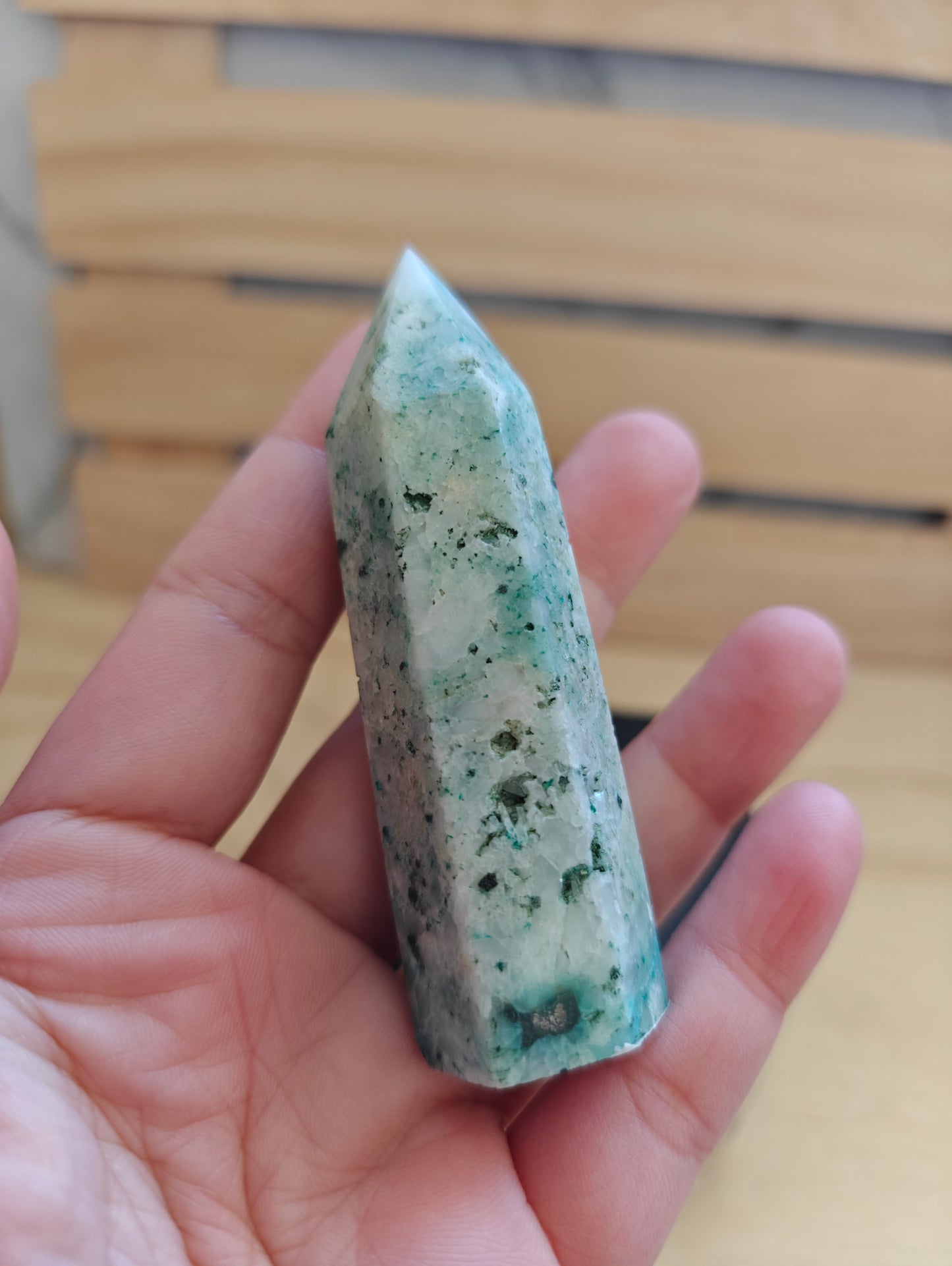 Prehnite Crystal Point