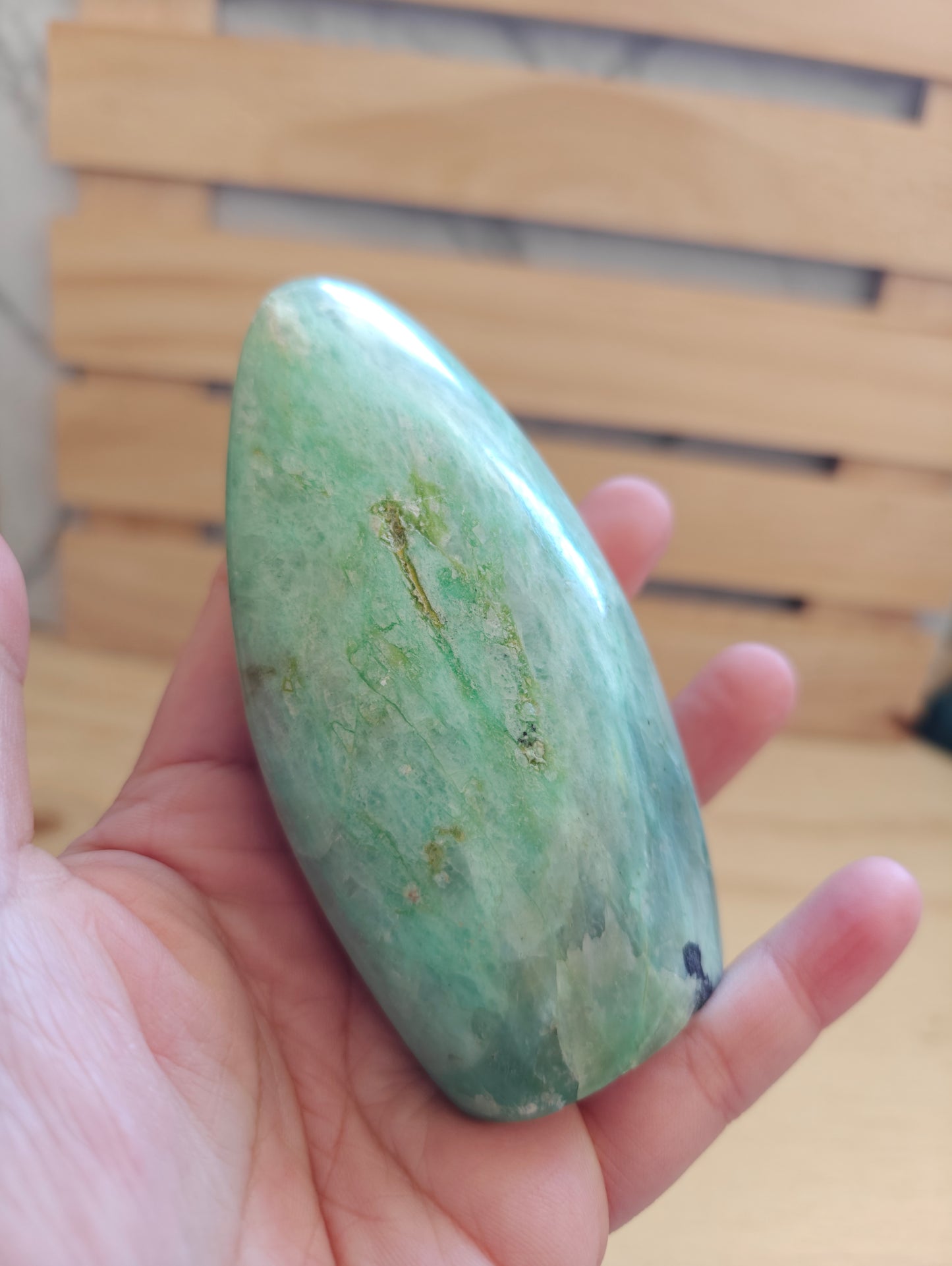 Green Moonstone Crystal Freeform