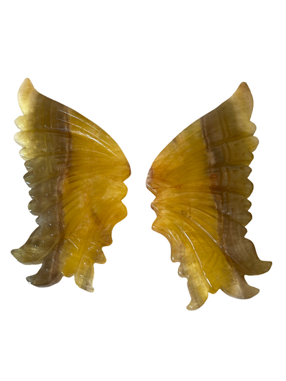 Yellow Flourite Crystal Wings