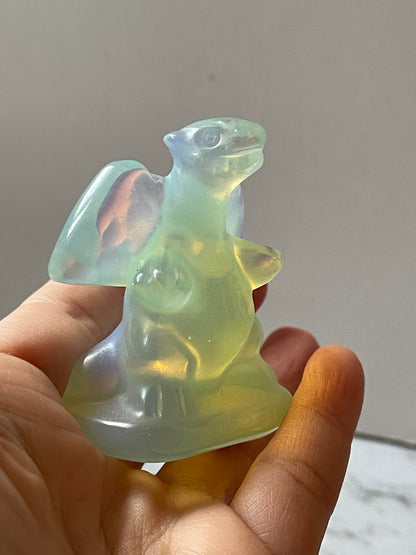 Opalite Dragon Crystal Carving