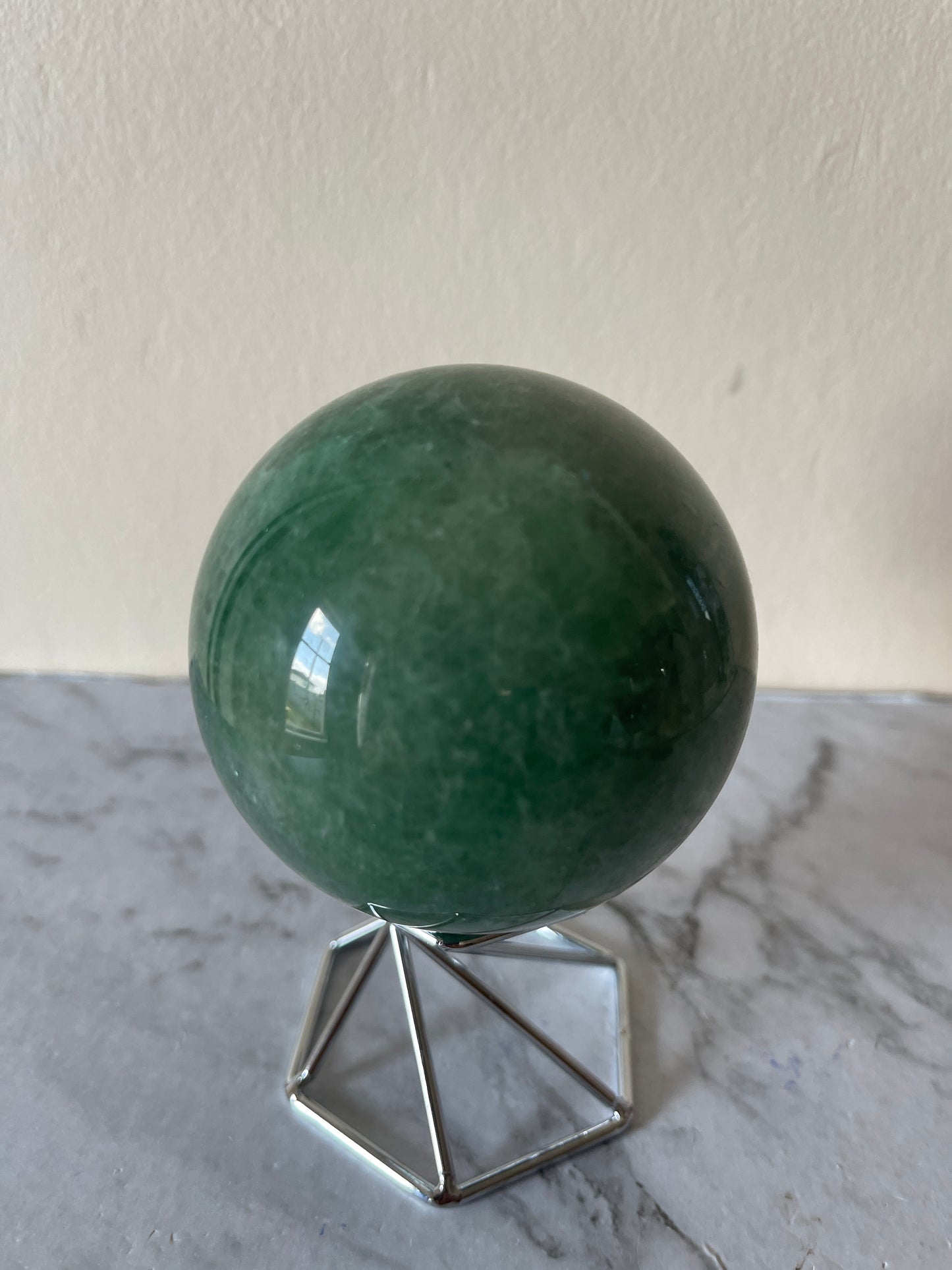 Green Strawberry Quartz Crystal Sphere