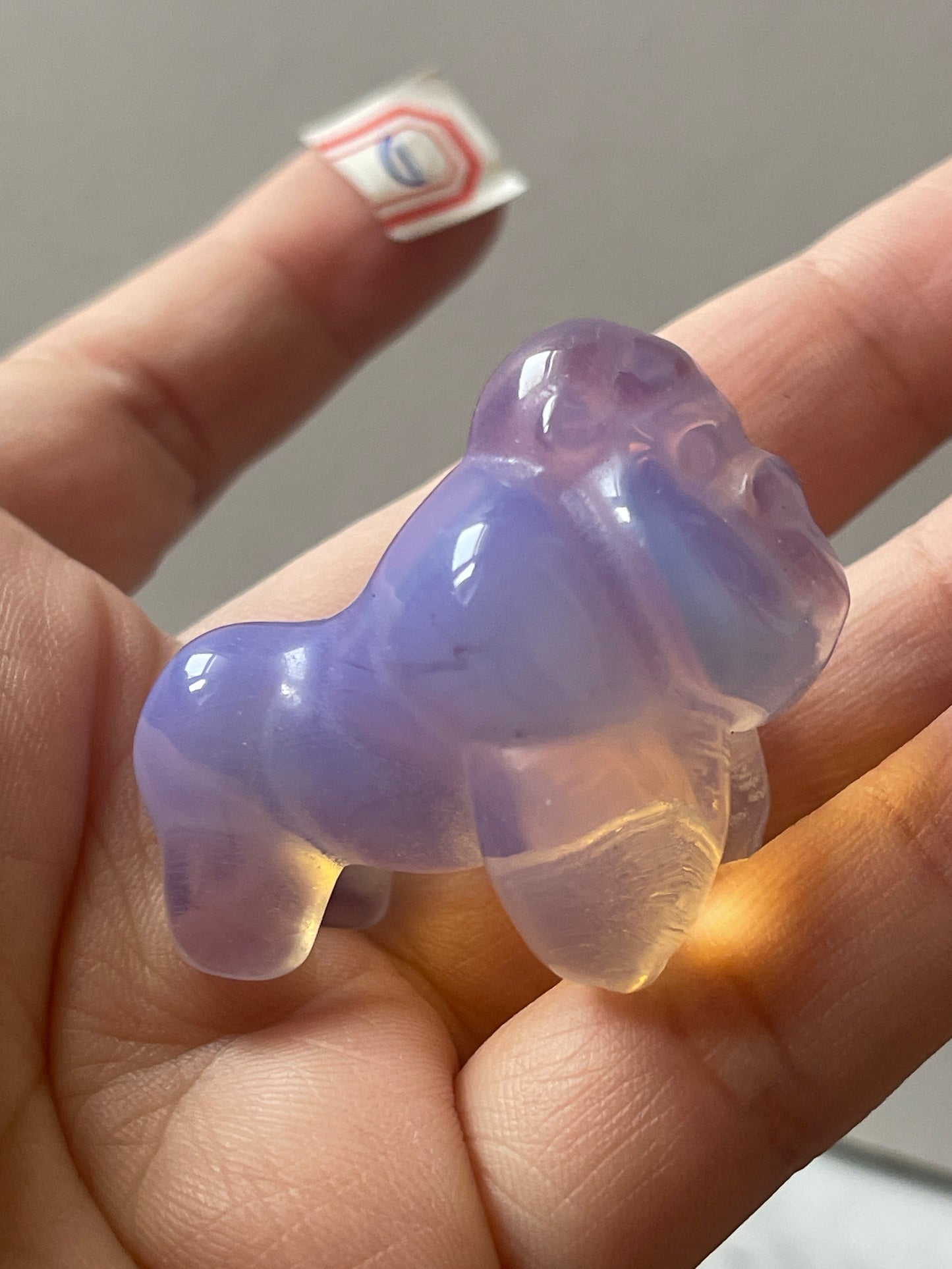 Opalite Mini-Gorilla Carving