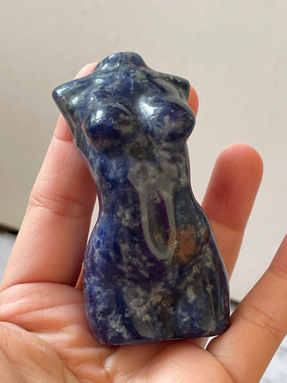 Sodalite Lady Body Crystal Carving