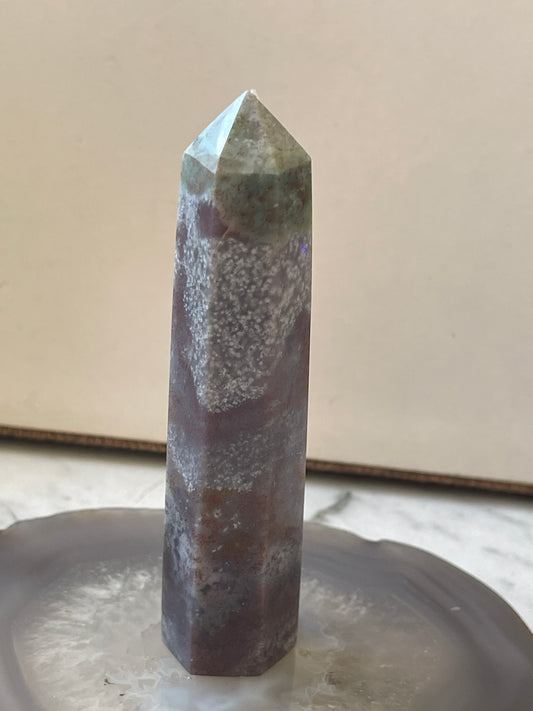 Ocean Jasper Crystal Tower