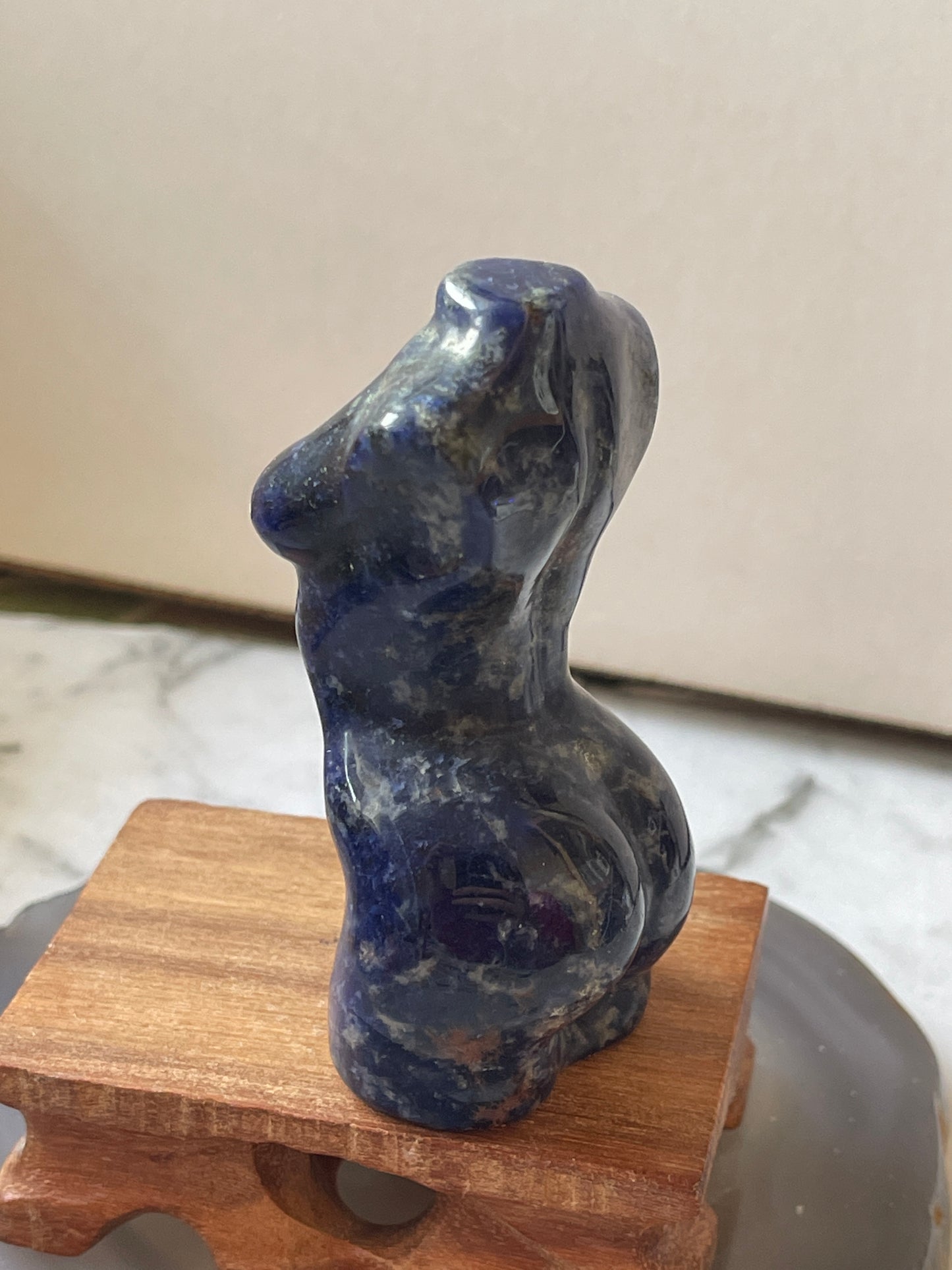 Sodalite Lady Body Crystal Carving